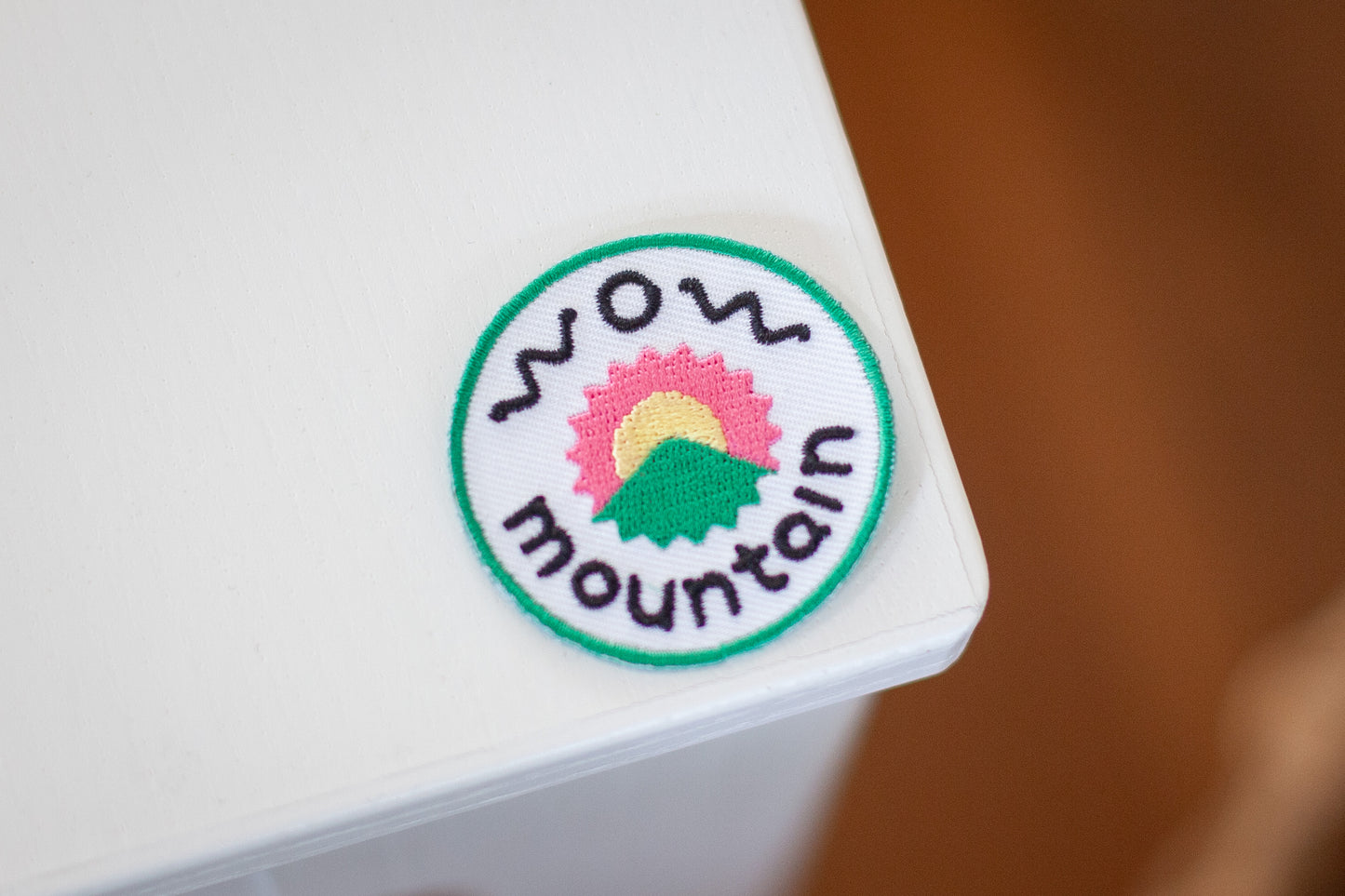 Wow Mountain Embroidered Patch